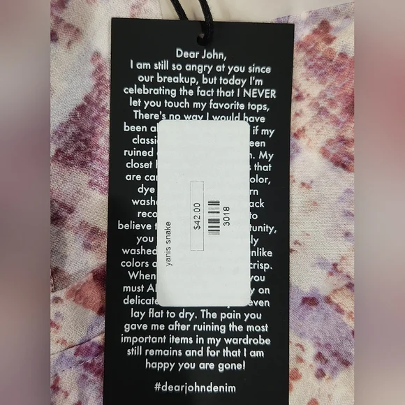 Dear John Thistle Shake Pink, Purple and Cream Short Sleeve Blouse. NWT - Picture 6 of 8